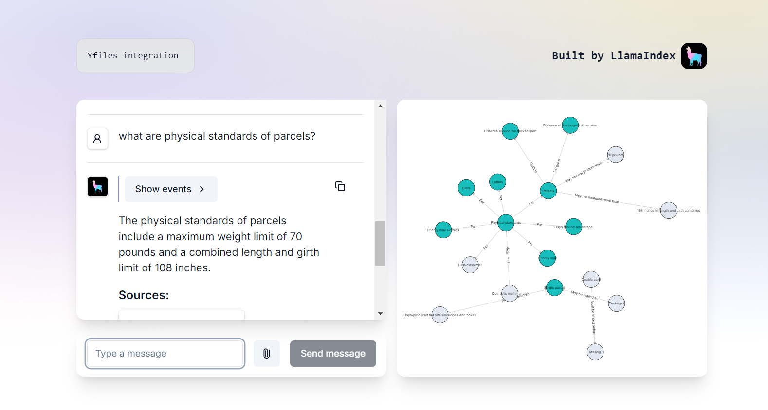 Data-driven knowledge graph visualization in CreateLlama